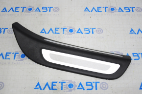 Door sill outer rear right Audi Q5 8R 09-17 black with chrome, broken guides, scratches