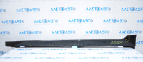 Left threshold Hyundai Sonata 15-17 SE black broken fasteners, no central fasteners, sawed off