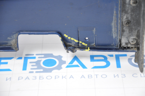 Left threshold Hyundai Sonata 15-17 SE blue broken fasteners, no fastener in the center, dented bottom, scratches