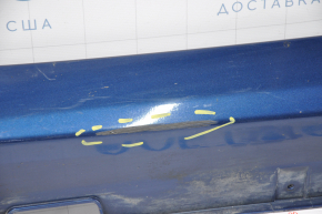 Left threshold Hyundai Sonata 15-17 SE blue broken fasteners, no fastener in the center, dented bottom, scratches