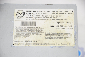 Radio tape recorder monitor player Mazda 6 14-16 USA