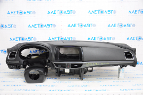 Torpedo front panel with AIRBAG Mazda 6 13-15 prerest, black, rusty pyropatron