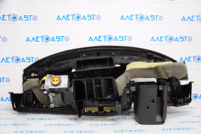 Torpedo front panel with AIRBAG Mazda 6 13-15 prerest, black, rusty pyropatron