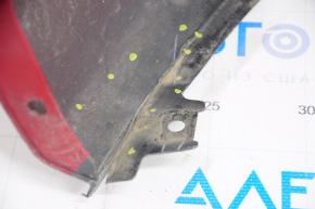 Front bumper bare Mazda 6 13-17 without washers and parking sensors, red, tears cracks, broken fasteners