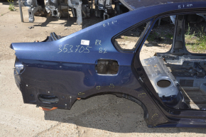 Quarter wing rear right VW Passat b7 12-15 USA blue on the body, dented, bumps