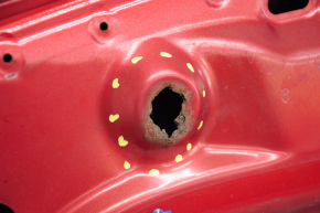 The hood is bare Mazda 6 13-17 red 41V, the place under the bumper is rusted