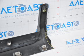 Right threshold Ford Escape MK3 13-16 pre-restoration mudguard mounts are torn off, guides are broken, scratches