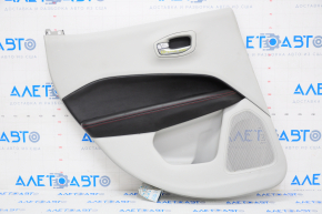 Door trim card rear left Jeep Compass 17-21 gray, black insert, red stitching