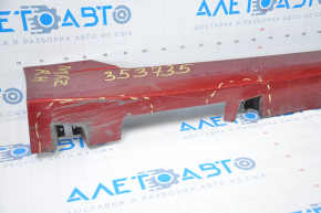 Right threshold Lincoln MKZ 13-20 red with seals, broken fastening, dented, sawed