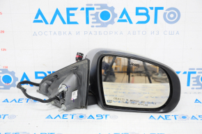 Right side mirror complete Jeep Compass 17-24 5+4 pins, BSM, heated, turn signal, silver, broken folding mechanism, sawed off