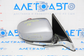Right side mirror complete Jeep Compass 17-24 5+4 pins, BSM, heated, turn signal, silver, broken folding mechanism, sawed off