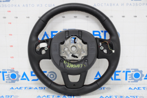 Naked steering wheel Jeep Compass 17-21 leather, black, red stitching, heated, with pads
