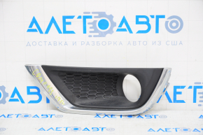 Bumper grille with overlay left Jeep Compass 17-21 chrome