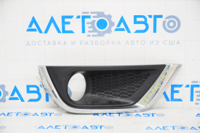 Bumper grille with overlay right Jeep Compass 17-21 chrome