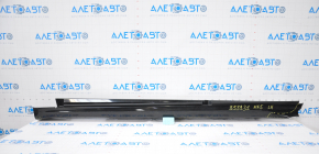 Left threshold Ford Fusion mk5 13-20 black torn off rear part, broken fasteners, dented, scratches