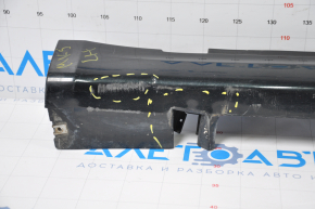 Left threshold Ford Fusion mk5 13-20 green broken fasteners, tears, dented, scratches