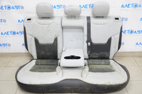 Rear row of seats 2nd row Jeep Compass 17-18 leather, gray with black inserts, for cleaning