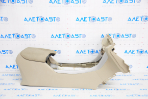 Central console armrest Honda Accord 13-14 velour beige, dry-cleanable scratches