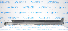 Right threshold Infiniti G35 4d 08-15 silver, broken fasteners, dented, scratches, painted