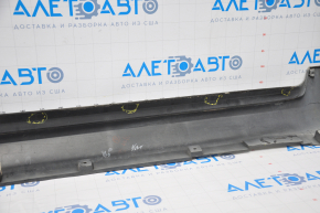 Right threshold Infiniti G35 4d 08-15 silver, broken fasteners, dented, scratches, painted