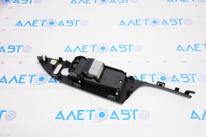 Front left window lift control Honda Accord 13-17 1 button auto with overlay, worn buttons