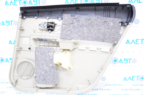 Rear left door panel trim for Toyota Prius V 12-14, beige fabric