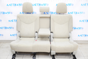 Rear row of seats 2nd row Toyota Prius V 12-14 velour, beige, for cleaning