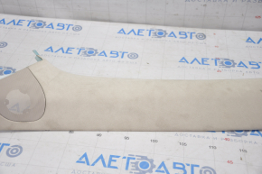 Tesla Model S 12-20 base left front pillar trim, beige, suede, dry-cleanable