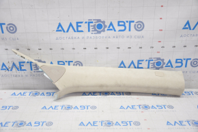 Tesla Model S 12-20 base right front pillar trim, beige, suede, dry-cleanable