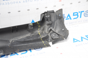 Left threshold Nissan Rogue 14-16 structure dented in front, broken fastening, worn