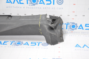 Left threshold Nissan Rogue 14-16 structure dented in front, broken fastening, worn