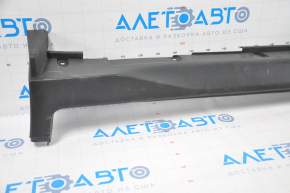 Left threshold Nissan Rogue 14-16 structure dented in front, broken fastening, worn