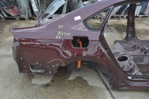 Quarter wing rear right VW Passat b7 12-15 USA burgundy on the body, dented, bumps
