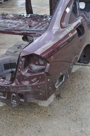 Quarter wing rear right VW Passat b7 12-15 USA burgundy on the body, dented, bumps
