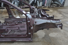 Front right quarter VW Passat b7 12-15 USA burgundy on the body, dented side member