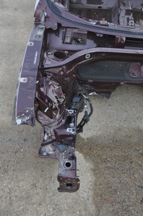 Front right quarter VW Passat b7 12-15 USA burgundy on the body, dented side member