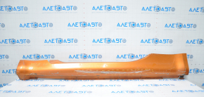 Left side sill for Nissan 350z 03-09, orange, broken fasteners, cracks, dents, scratches, painted