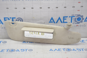 Right visor Tesla Model S 12-20 base, beige, crepe break, chemically treated
