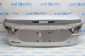 Boot lid Ford Focus mk3 11-14 prerest 4d silver UX, a number of small dents, rust