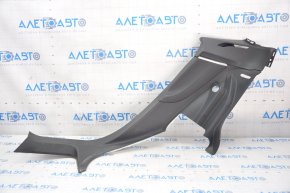 Rear pillar trim lower right Tesla Model S 12-15 pre-rest black, scratches, bump on chrome