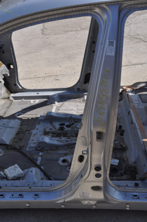 Body pillar center left Acura MDX 07-11 silver on body, dented, bumps
