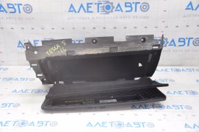 Tesla Model S 12-20 black glove compartment, trim panel peeled off