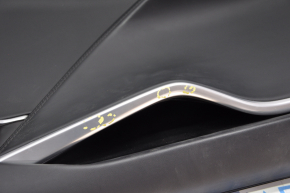 Door trim card front left Tesla Model S 12-15 pre-rest black, pokes on chrome