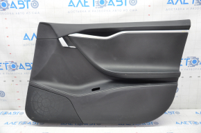 Door trim card front right Tesla Model S 12-15 pre-rest black, pokes on chrome