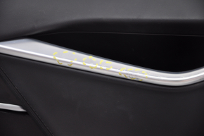 Door trim card front right Tesla Model S 12-15 pre-rest black, pokes on chrome