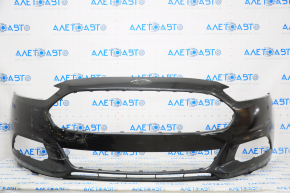 Front bumper bare Ford Fusion mk5 13-16 without parking sensors, black, worn, cracked, broken mount