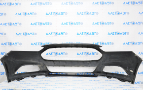 Front bumper bare Ford Fusion mk5 13-16 without parking sensors, black, worn, cracked, broken mount