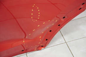 Door bare rear left Hyundai Tucson 16-21 orange SA5, dent, bent corner, bumps
