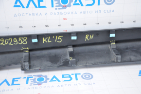 Right threshold Jeep Cherokee KL 14-23 structure dented in front, tear, broken fasteners, sawed, scratches