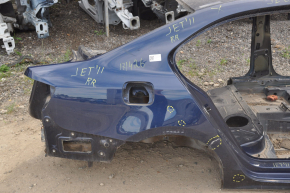 Quarter wing rear right VW Jetta 11-18 USA blue on the body, dented, bumps
